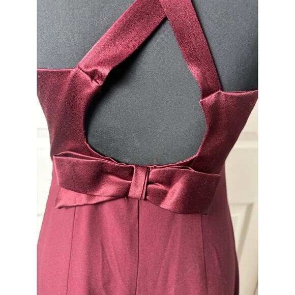 Levkoff Wine Chiffon gown maxi dress Size 2. - Picture 4 of 8